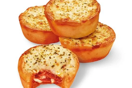 Bacon and Cheese Crazy Puffs, golden puffs topped with bacon and melted cheese
