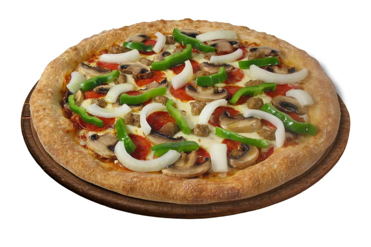 Create your own pizza loaded with a mix of favorite toppings